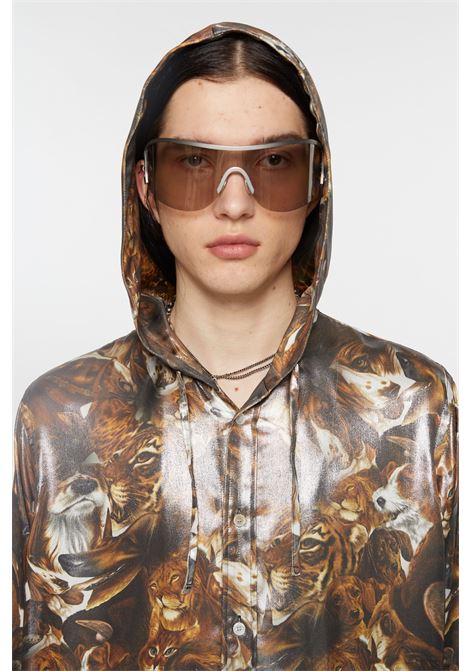 giacca con stampa laminata uomo multicolore in poliestere ACNE STUDIOS | B90758DCR